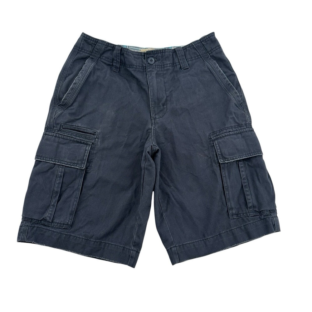 Roebuck & Co Cargo Shorts Dark Gray Cotton Pockets Casual Hiking Mens Size 30